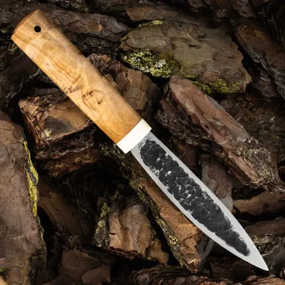 Нож ЯКУТ РЫБКА, K340, карельская берёза купить в интернет-магазине  Товарищество Завьялова