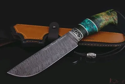 Нож Медведь дамасская сталь купить в магазине «Этно Бутик Горец»