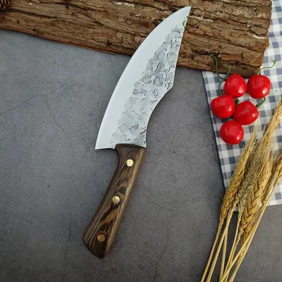 Купить Японский нож, стальные кухонные ножи ручной работы, ножи для  обвалки, ножи шеф-повара, нож для нарезки мяса Сантоку, нож для мяса | Joom