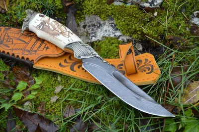 Нож Танто - \"Самурай\", кованая 95Х18, стабилизированная карельская береза  купить за 6 000 руб в Москве