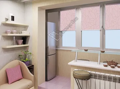 Объединение кухни с балконом и лоджией заказать в Москве по цене от 900 руб  за м2 — РемБалкон