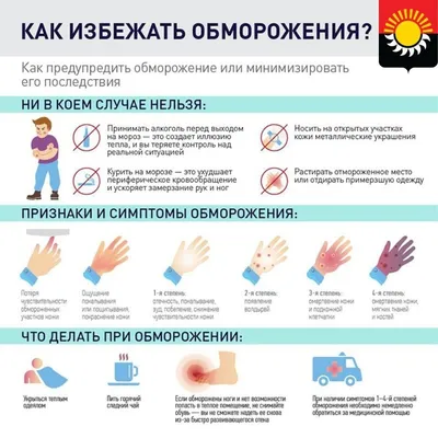 Первая помощь при обморожении