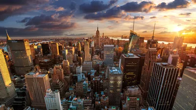 Скачать 1920x1080 нью-йорк, сша, ночной город, вид сверху обои, картинки  full hd, hdtv, fhd, 1080p