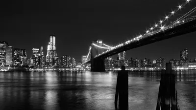 Фотообои Нью-Йорк черно-белые на стену. Купить фотообои Нью-Йорк  черно-белые в интернет-магазине WallArt