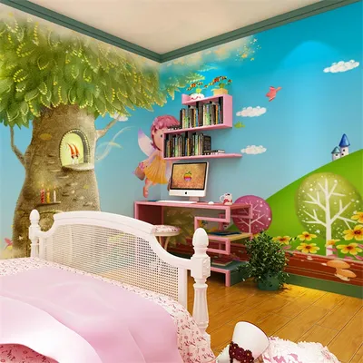 Обои для детской комнаты, с героями мультфильмов | AliExpress