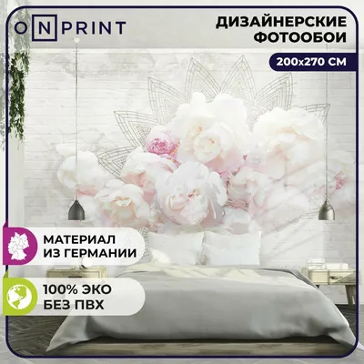 3D Фотообои «Алые розы с лепестками» - купить в Москве, цена в  Интернет-магазине Обои 3D