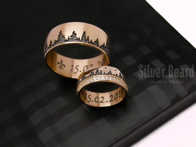 Купить Серебряное широкое кольцо с индивидуальной гравировкой снаружи кольца