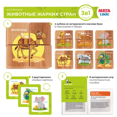 Плакат обучающий А2 \"Дикие животные\" купить в интернет магазине Растишка в  Тамбове