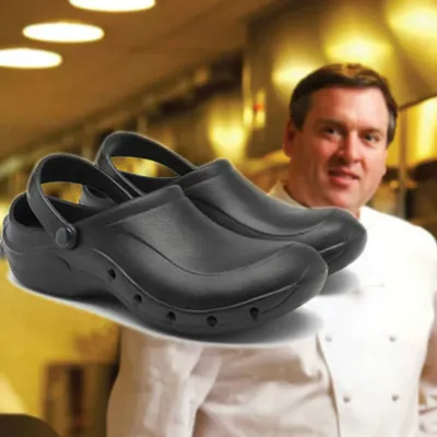 Мужская обувь для шеф-повара, нескользящая рабочая обувь для кухни,  сандалии для повара, сабо с ремешками, дышащая обувь для повара, 36-45 # |  AliExpress