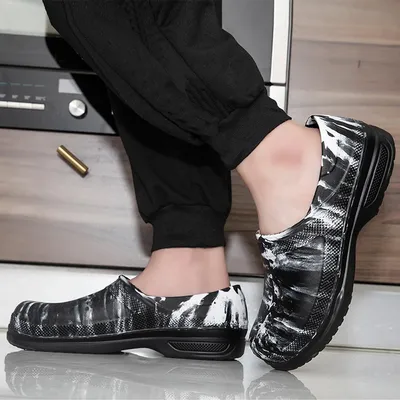 Защитная обувь для повара на кухне, кухонная обувь со стальным носком,  водонепроницаемая обувь для повара, защитная обувь для кухни