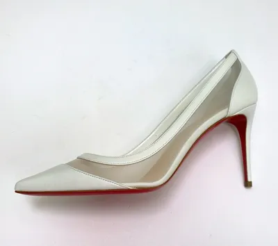 Christian Louboutin Women's \"Degrastrass\" Clear High Heel Pumps Shoes