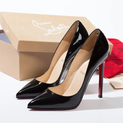 Christian Louboutin Pigalle High Heels Pumps Black Patent Leather Shoes Sz  EU 38 | eBay