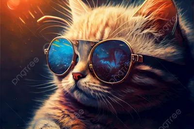 Имидж с очками кошка в фото