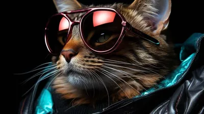 Кошачьи очки на фоне природы в фото