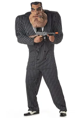 FANCY DRESS GOLD PINSTRIPE GANGSTER COSTUME TROUSERS, JACKET FRONT SHIRT  AND TIE | eBay