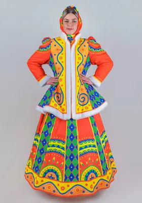 Купить карнавальный женский костюм Скоморох Масленица