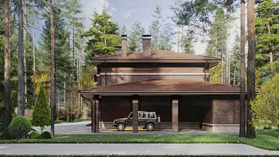 Одноэтажный дом с террасой «Стетлер» | Проектирование и строительство
