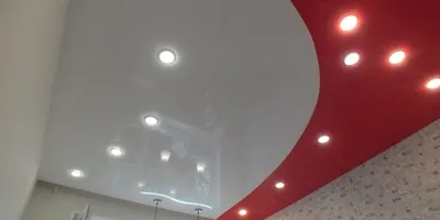 Комбинированные натяжные потолки - цена в Москве