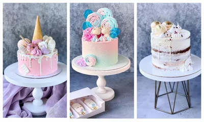 Украшение бисквитного торта с использованием марципановых цветов