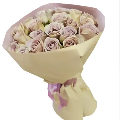 Букет из белых кустовых роз и импортных роз с оформлением купить в  Севастополе | Sevcvetok