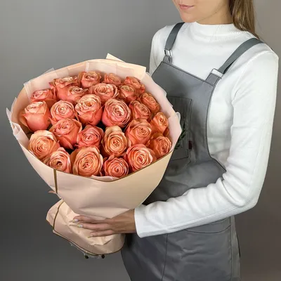 Букет из роз «Букет из 7 розовых роз в фетре» - купить с доставкой в  Копейске