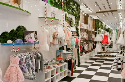 Дизайн магазина для детей | Интерьер детского магазина одежды
