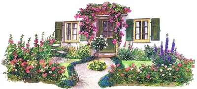 Дизайн клумб и цветников перед домом (44 фото) - красивые картинки и HD фото