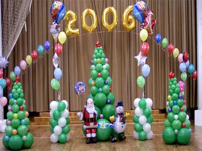 Пряничный человечек из воздушных шаров в Новый год