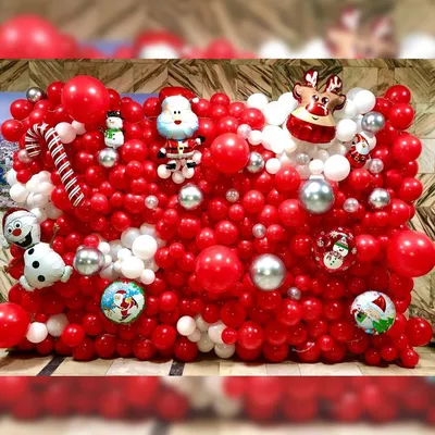 Фотозона из красных шаров на Новый год купить в Екатеринбурге с доставкой в  интернет-магазине Impressions.