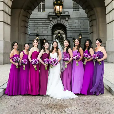 Оформление свадьбы в фиолетовом цвете фото фотографии
