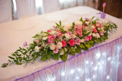 Оформление мероприятий живыми цветами в 2023 г | Свадебный стол, Оформление  свадебного стола, Декор свадьбы