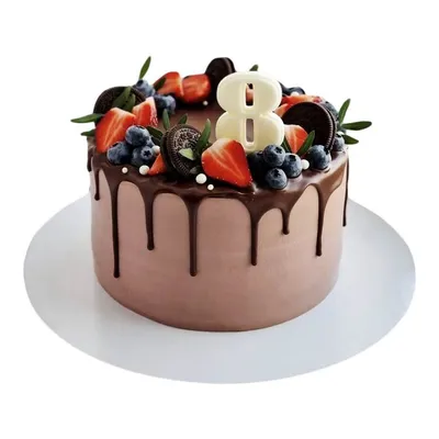 Торт “На День рождения” Арт. 01130 | Торты на заказ в Новосибирске \"ElCremo\"