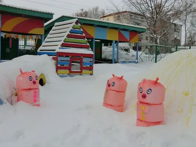 Зимнее оформление участка детского сада своими руками (4 фото).  Воспитателям детских садов, школьным учителям и педагогам - Маам.ру