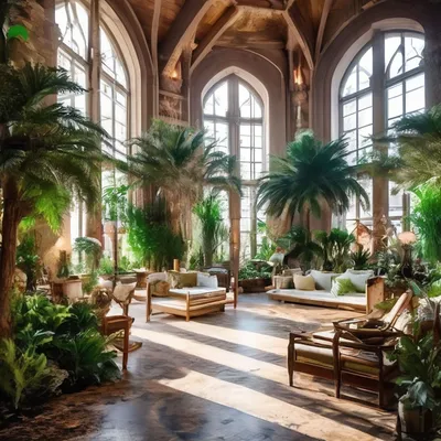 🕶️ интерьер зимнего сада в стиле …» — создано в Шедевруме