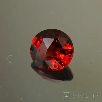 Империал-гиацинт красный Циркон огранка Роза 1.47ct 6.5х6х3.8mm Танзания -  «VIOLITY»