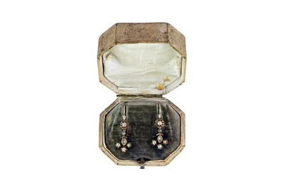 Серьги-малины из золота 56 пробы с алмазами огранки «роза» купить в Москве