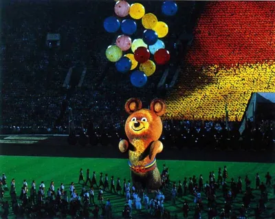 Олимпийский медведь - идеальный фон для экрана
