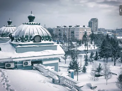 Свято-Успенский кафедральный собор зимой. Омск. Stock-Foto | Adobe Stock