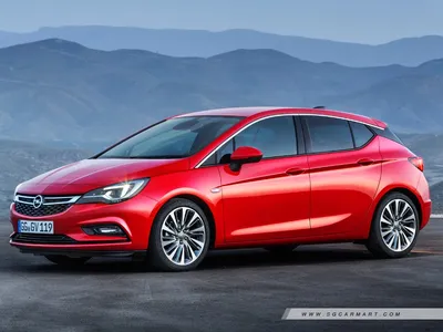 Opel Astra 2015-2022 Dimensions Side View