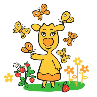 Оранжевая корова — раскраски для детей скачать онлайн бесплатно