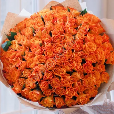 Купить Оранжевая роза поштучно 40 см в Москве недорого с доставкой