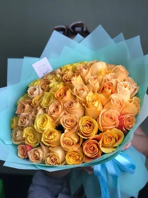 101 оранжевая роза сорта Hight Magic купить в Минске - LIONflowers