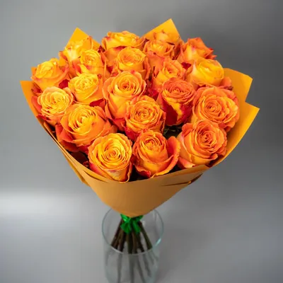 101 оранжевая роза (70 см) – купить оптом и в розницу в Москве и Московской  области – Городская База Цветов