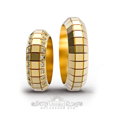 Оригинальное обручальное кольцо, с бриллиантами, желтое золото в Москве,  цена 49600 руб.: купить в интернет-магазине