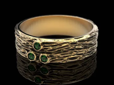 Обручальное кольцо оригинальное лес (И-827963) купить недорого в Москве |  ИНЕКА