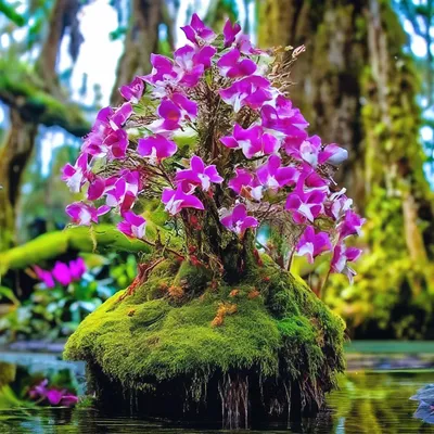 Орхидеи в тропиках на деревьях - 67 фото