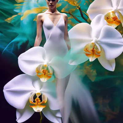Сказочно,акварель, орхидея-балерина …» — создано в Шедевруме