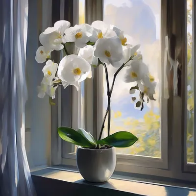 Купить Орхидея белая в Калуге - «Цветы от Митрофанова».