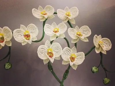 Как сплести орхидею из бисера: пошаговый мастер-класс | Сделано дома | Дзен