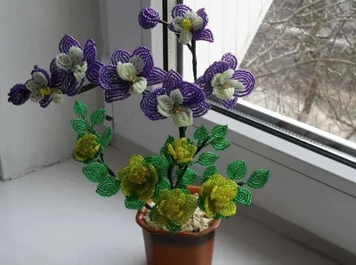 Как сплести орхидею из бисера: пошаговый мастер-класс | Сделано дома | Дзен